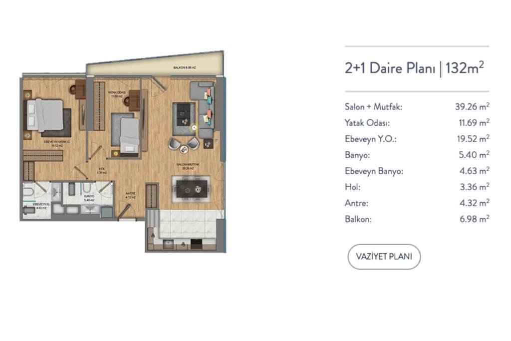 Fortis Sinanli Kadikoy Floor Plan