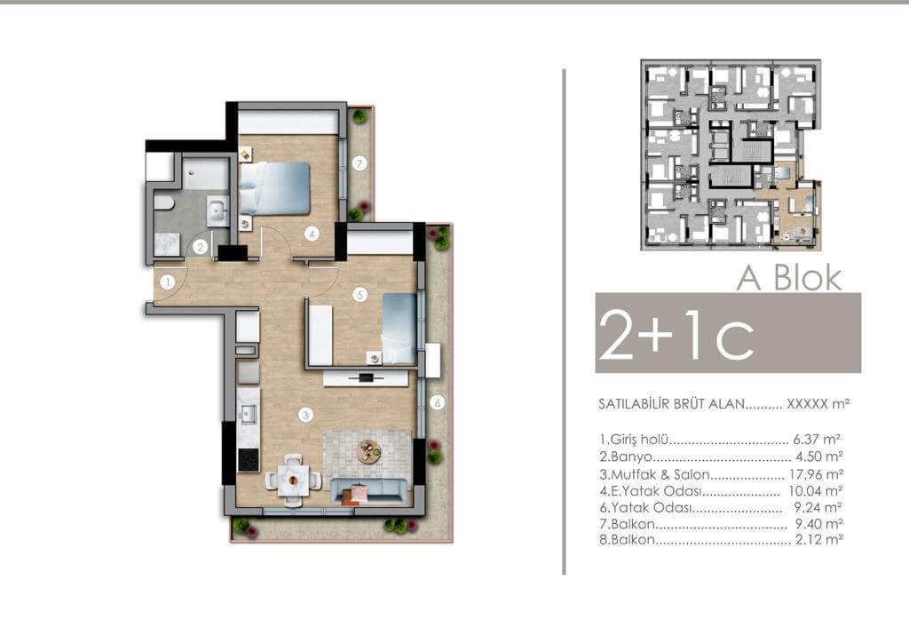 Mari E5 Kagithane Floor Plan