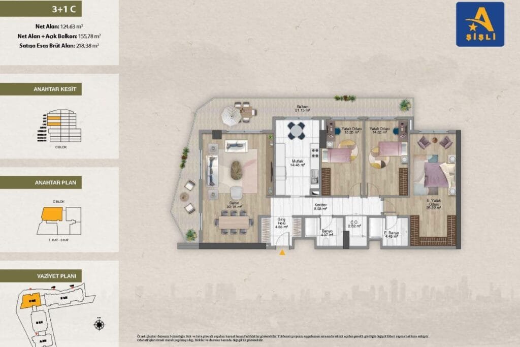 Avrupa Konutlari Sisli Floor Plan