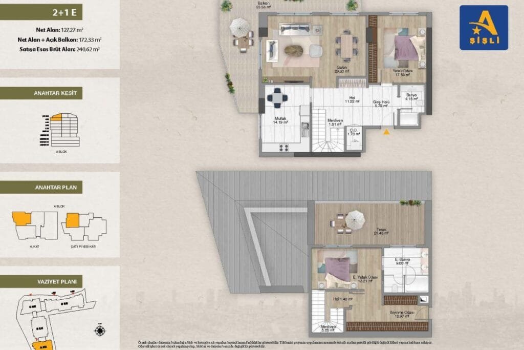 Avrupa Konutlari Sisli Floor Plan