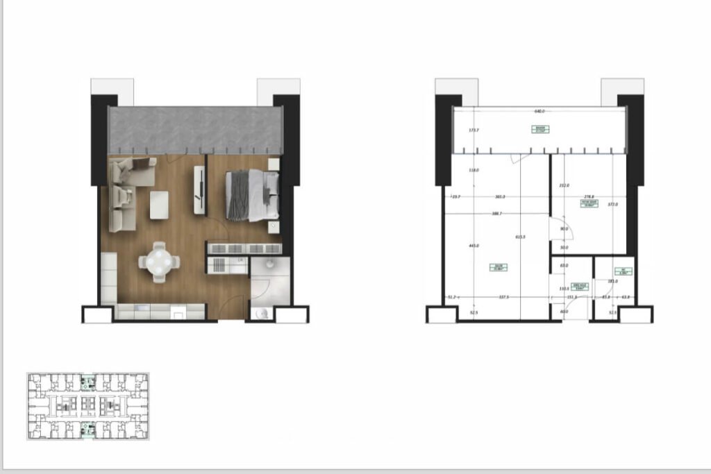 Tasyapi Sisli Floor Plan 1+1