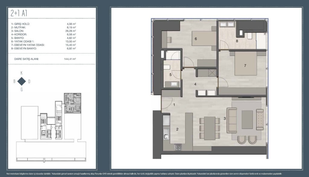 Torun Center Residences Floor Plan2+1 A1