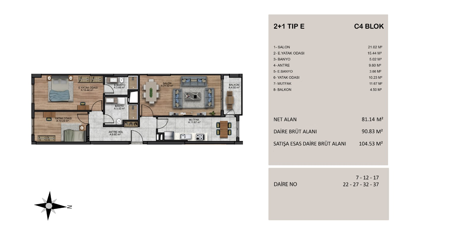 Kirlangic Evleri 2+1 Floor Plan