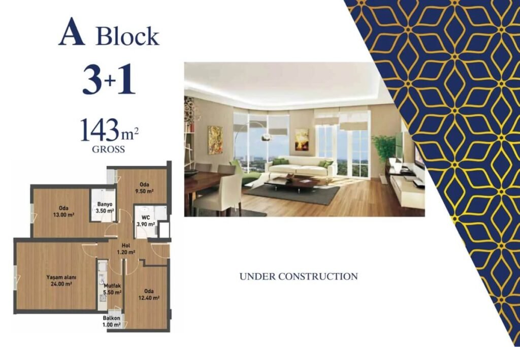 s towers esenyurt floor plan 3+1
