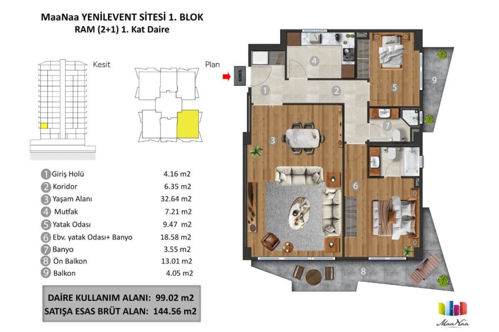 Maanaa Levent Besiktas Floor Plan