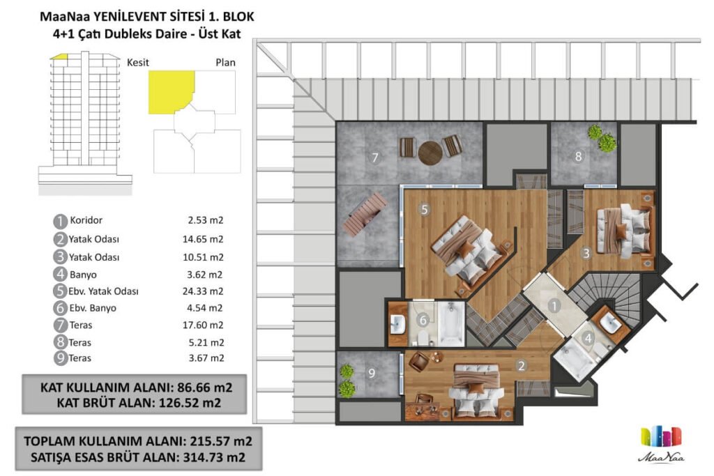 Maanaa Levent Besiktas Floor Plan